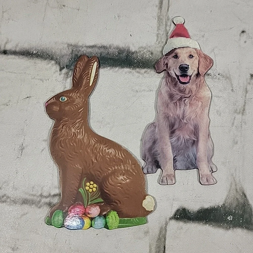 Fridge‎ Magnets Lot Of 12 Flat PVC Assorted Frames Jokes Animals Peace Signs